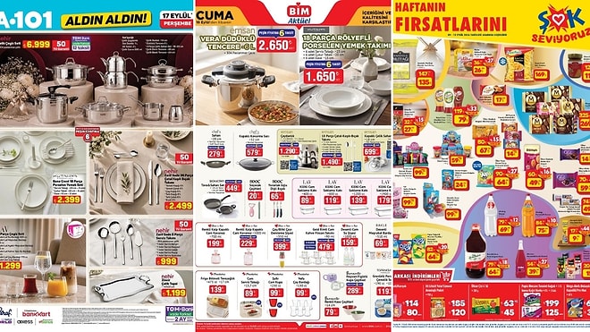 İndirim Günleri Başlıyor! 12 - 18 Eylül Haftasında A101 ve BİM Aktüel Ürünler Listesinde Ne Var?