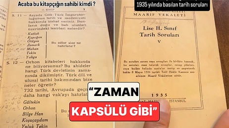 Bir Sahaf 1935'te Basılan Bir Lise Tarih Soruları Kitabını Paylaştı