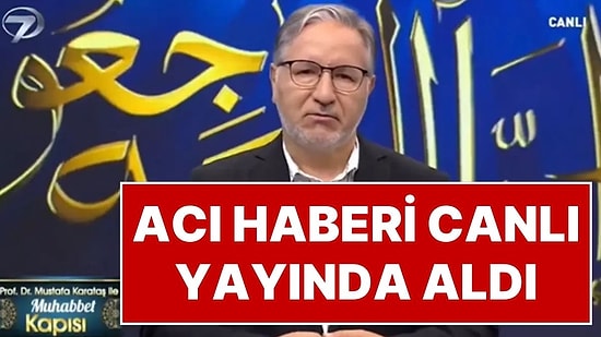 İlahiyatçı Mustafa Karataş, Kardeşinin Vefat Haberini Canlı Yayında Öğrendi