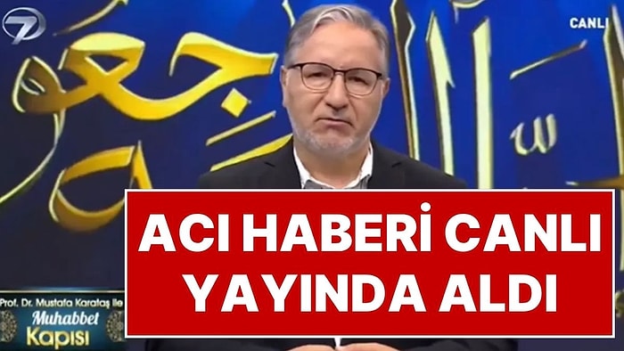 İlahiyatçı Mustafa Karataş, Kardeşinin Vefat Haberini Canlı Yayında Öğrendi
