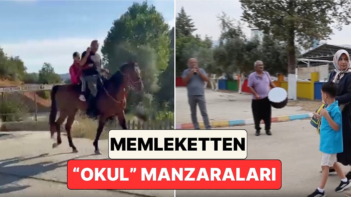 Davul Zurnadan Okula Atla Gelene: Yeni Eğitim Öğretim Yılının İlk Günü Renkli Anlara Sahne Oldu