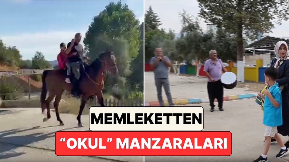 Davul Zurnadan Okula Atla Gelene: Yeni Eğitim Öğretim Yılının İlk Günü Renkli Anlara Sahne Oldu