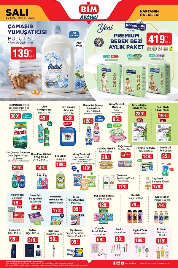 Bulut Çamaşır Yumuşatıcısı 5 L 139 TL