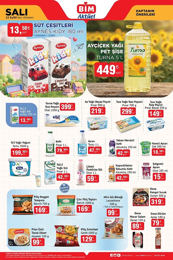 Turna Ayçiçek Yağı Pet Şişe 5 L 449 TL
