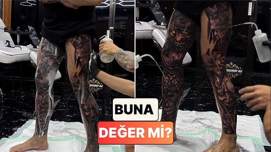Tüm Bacağını Dövme Kaplatan Adam Cildinin Verdiği Reaksiyonu Paylaştı