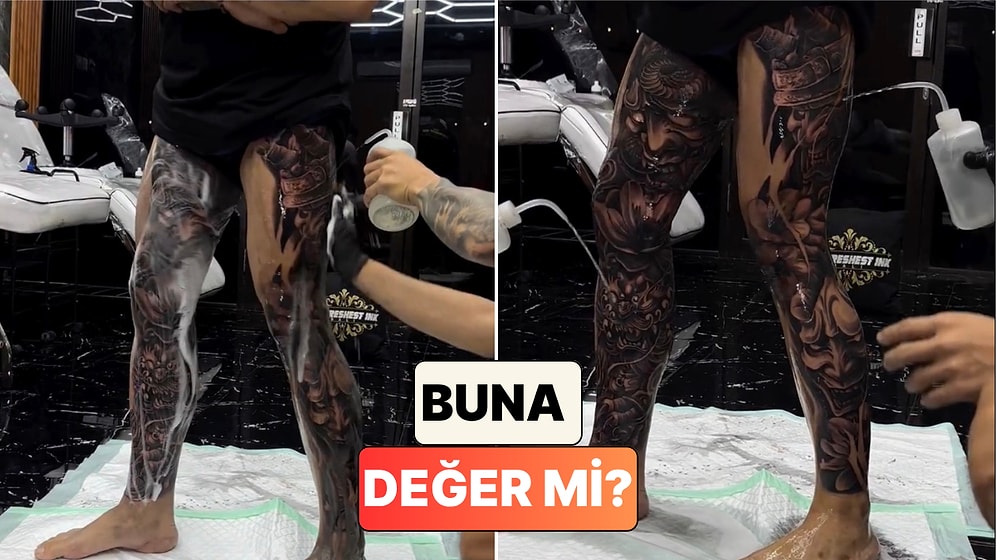 Tüm Bacağını Dövme Kaplatan Adam Cildinin Verdiği Reaksiyonu Paylaştı