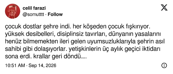 Üç aylık yetişkin iktidarı sona erdi, sokaklar yeniden çocuklara emanet