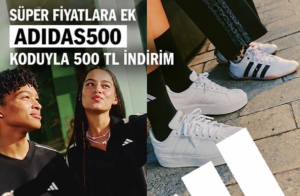 Adidas resmi mağazasında Mega Eylül: ADIDAS500 koduyla 5.000 TL üzerine ek 500 TL indirim!