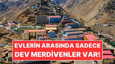 Şehirde Otomobil Yolu Yok: Evlerin Arasında Sadece Dev Merdivenler Var