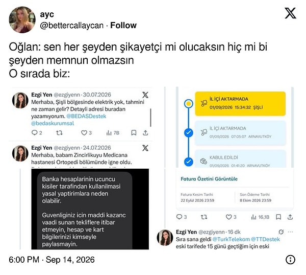 Ve bu çılgın şikayet bildirimleri önümüze düştü.