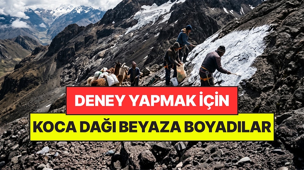 Deney Yapmak İçin 4 Bin 760 Metrelik Dağı Baştan Aşağı Beyaza Boyadılar