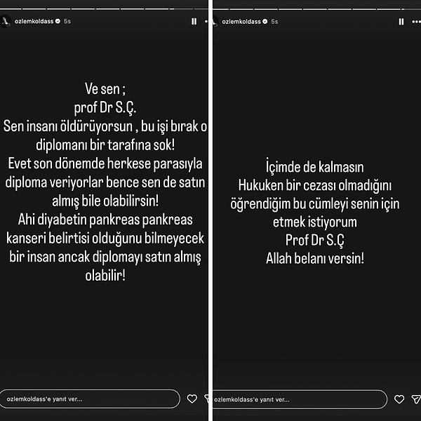 Ardından bir paylaşım daha yapan Koldaş, bu kez tepkisini şu sözlerle noktaladı: