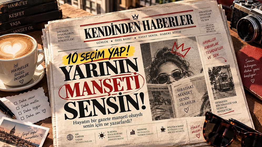10 Seçim Yap, Hayatın Bir Gazete Manşeti Olsaydı Senin İçin Ne Yazarlardı Öğren!