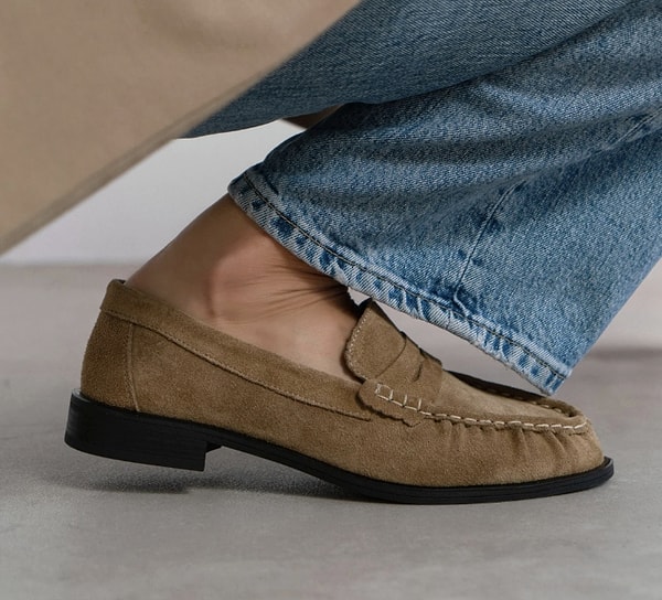 Nişantaşı Shoes Naty Rome bej süet hakiki deri kadın loafer sepette indirimle net 1.970,91 TL!