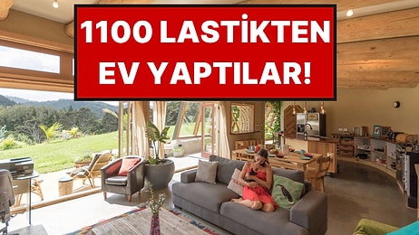 1.100 Lastikle İnşa Ettikleri Ev Sayesinde Elektriği ve Suyu Bedava Kullanıyorlar