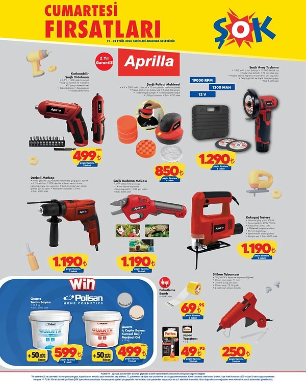 Aprilla Katlanabilir Şarjlı Vidalama 499 TL