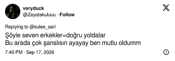 Böyle seven erkekler doğru yoldadır yorumu geldi