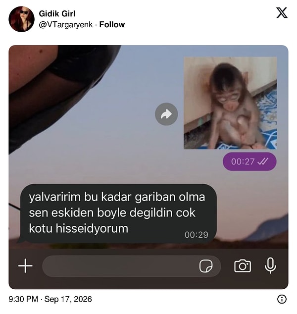 Etiket üzdü...