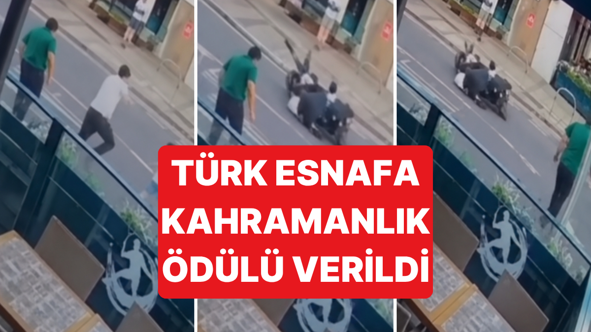 İngiltere'de Küçük Kızı Motosikletten Kurtaran Türk Esnafa Kahramanlık