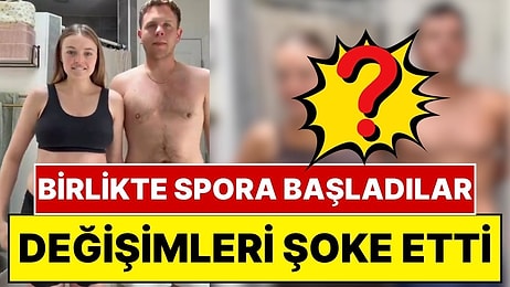 Bir Yıl Boyunca Birlikte Spor Yapan Çiftin Değişimi Yüzbinlerce Kez İzlendi