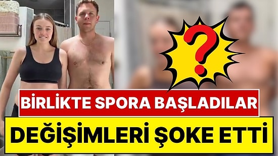 Bir Yıl Boyunca Birlikte Spor Yapan Çiftin Değişimi Yüzbinlerce Kez İzlendi
