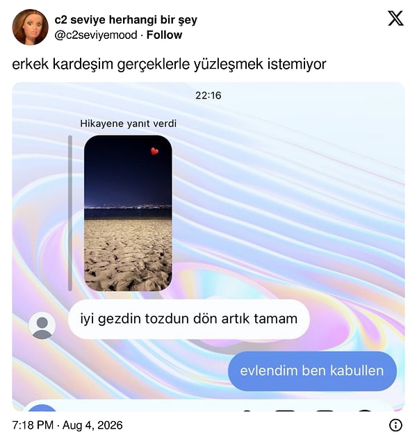 Gerçeklerle yüzleşmeyi reddeden bir erkek kardeş profili çıkmış ortaya.