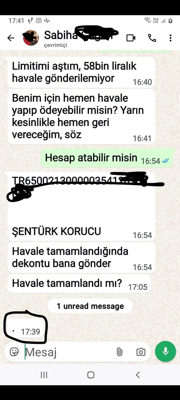 Dolandırıcı parayı alana kadar dekont isteyerek baskı kurdu, ekranda ise sadece "okunmadı" uyarısı kaldı.