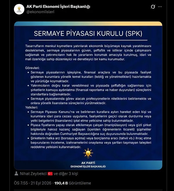 SPK'nın asıl görevi ne?
