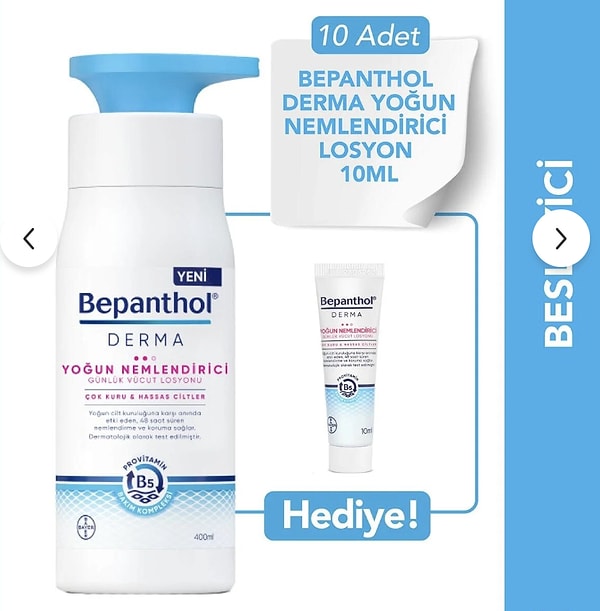 Bepanthol mağazasında 2. ürüne %50 indirim ve TY100 koduyla sepette 500 TL'ye 100 TL indirim!