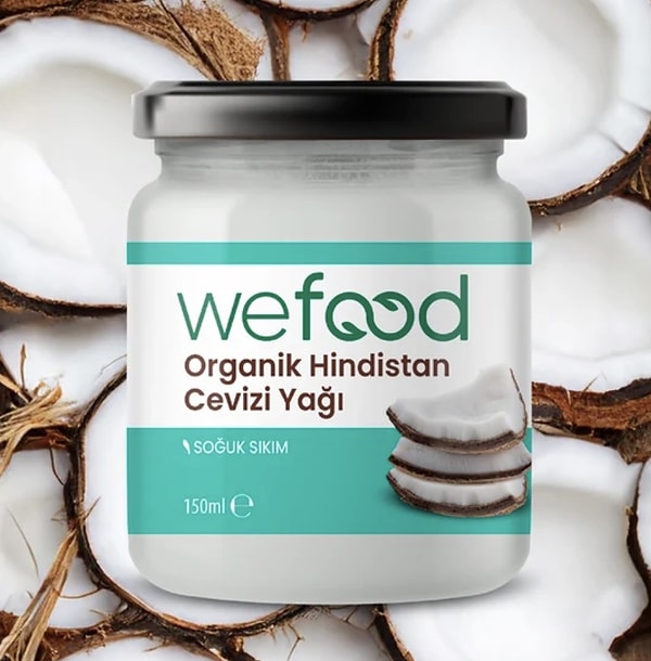 Wefood organik soğuk sıkım Hindistan cevizi yağı 150 ml sepette %45 indirimle net 325,05 TL!
