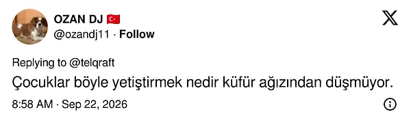 Bazı kullanıcılar bu tavrı çocuk terbiyesi açısından eleştirdi