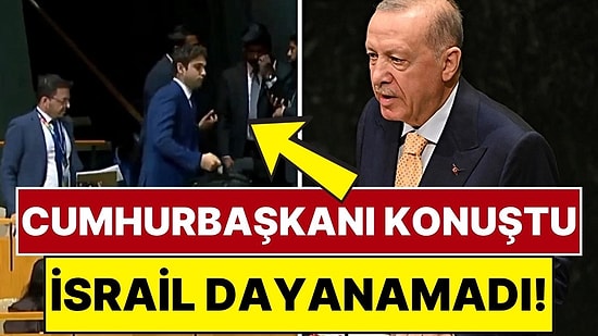 Cumhurbaşkanı Erdoğan BM Genel Kurulu’nda Dünyaya Seslenirken İsrailli Yetkililer Salondan Ayrıldı