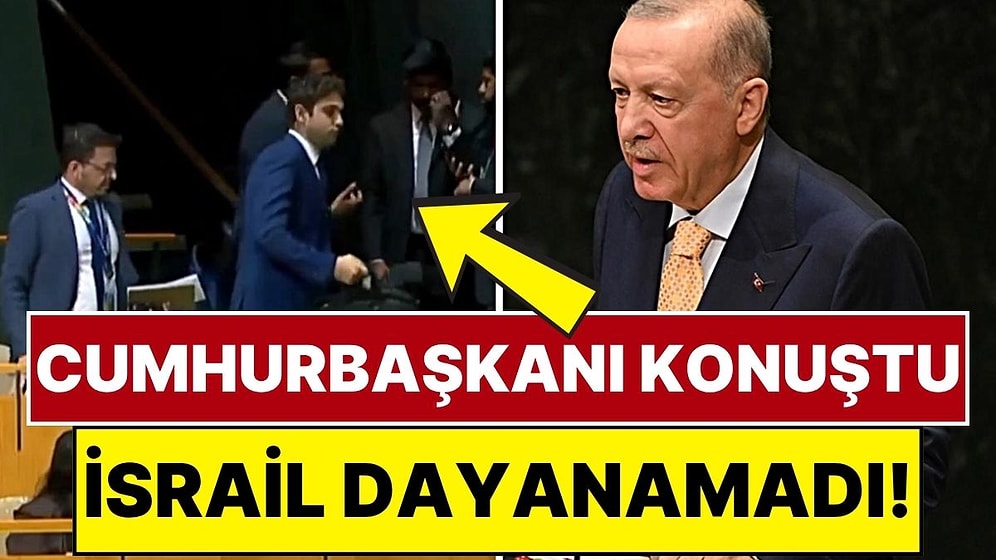 Cumhurbaşkanı Erdoğan BM Genel Kurulu’nda Dünyaya Seslenirken İsrailli Yetkililer Salondan Ayrıldı