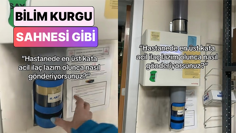 Bir Sağlık Çalışanı Gösterdi: Hastanede İlaçlar Alt Kattan Üst Katlara Nasıl Gönderiliyor?
