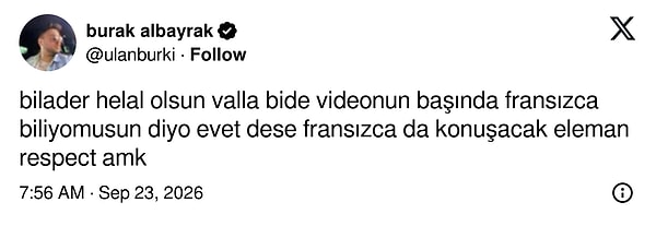 Fransızca da konuşacaktı büyük ihtimalle!