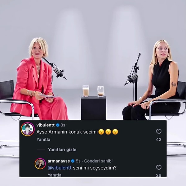 O yorumun sahibi bir dönemin en tanıdık ekran yüzlerinden VJ Bülent'ti! Ayşe Arman'ın konuk seçimine laf atınca cevabı da gecikmedi.