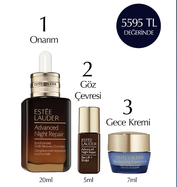 Estée Lauder'da sepette %25 indirim, setlerde %50 avantaj ve serum hediyesi!