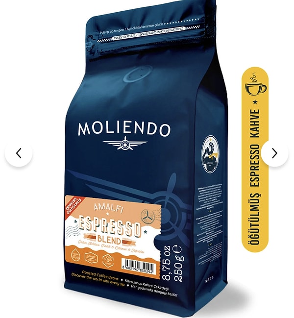 Moliendo filtre ve çekirdek kahve çeşitlerinde sepette net %35 indirim!