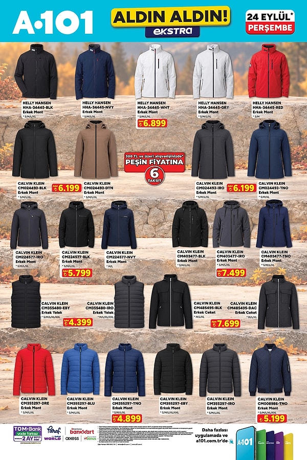 Helly Hansen ve Calvin Klein Mont Çeşitleri
