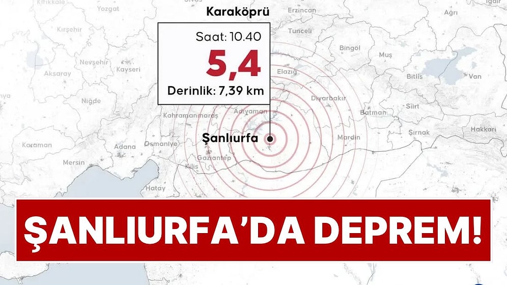 AFAD Depremi Açıkladı: Şanlıurfa'da Deprem Oldu, Çevre İllerden de Hissedildi