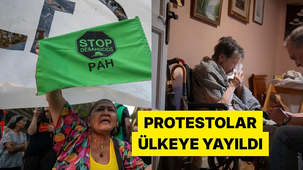 İspanya Sedyeyle Evinden Atılan 87 Yaşındaki Maria İçin Sokaklara Döküldü