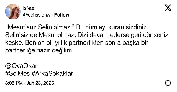 Oya Okar'ın Arka Sokaklar'a vedası sosyal medyada adeta deprem etkisi yarattı.