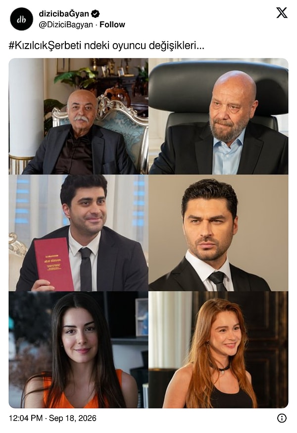 Kızılcık Şerbeti'nde oyuncusu değişen 3 karakterin öncesi ve sonrası halleri yan yana geldi.