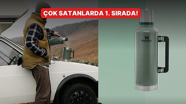 Çok Satan Listesinin Yıldızı Stanley Klasik Vakumlu Çelik Termos İndirimde!