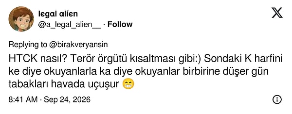Biri de HTCK kısaltmasının neden işe yaramayacağını açıkladı