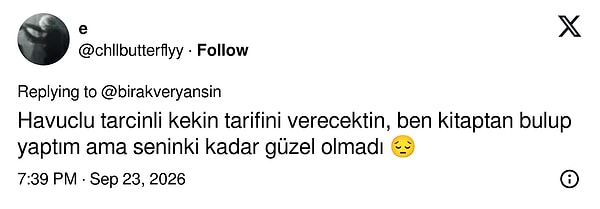 Bir takipçi, Ada'nın Alper'e yazdığı o meşhur cümleyi yanıt olarak bıraktı