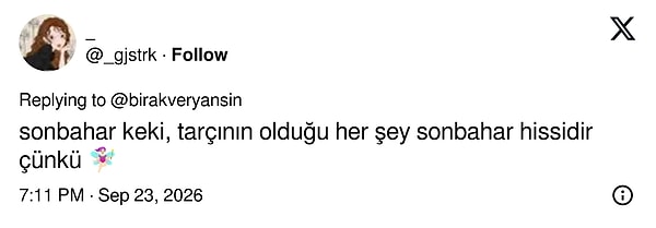 Bir kullanıcıya göre içinde tarçın olan her şey sonbahar demek