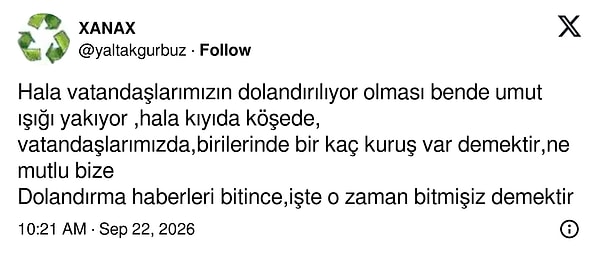 Bir diğeri umut ışığını dolandırılma haberlerinde buldu