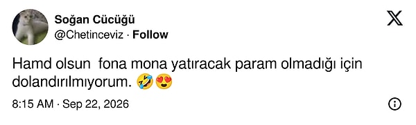 Kapanışı fona mona yatıracak parası olmayan bir kullanıcı yaptı