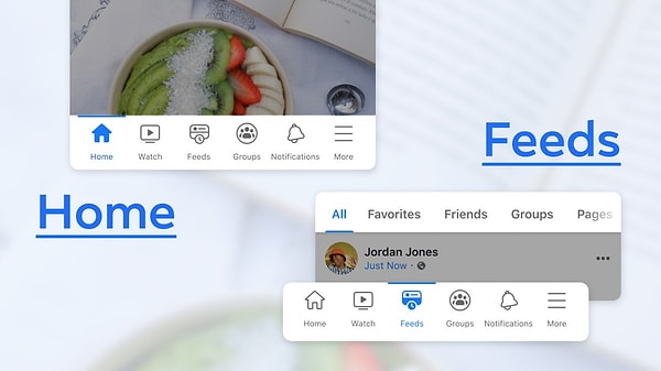 Facebook'ta "Akışlar" sekmesi paylaşımları sırasıyla gösteriyor
